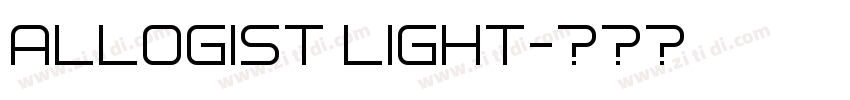 Allogist Light字体转换